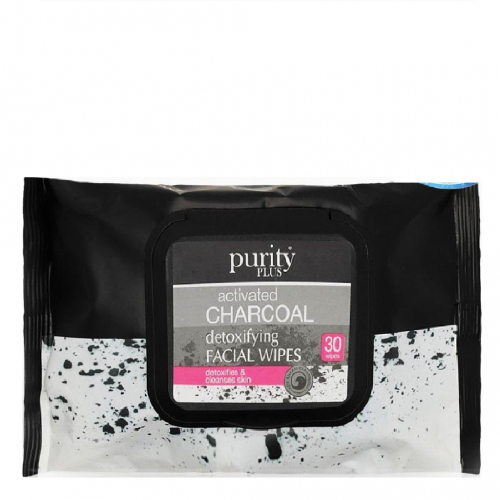 Purity Plus Charcoal Facial Wipes 30S Pharma