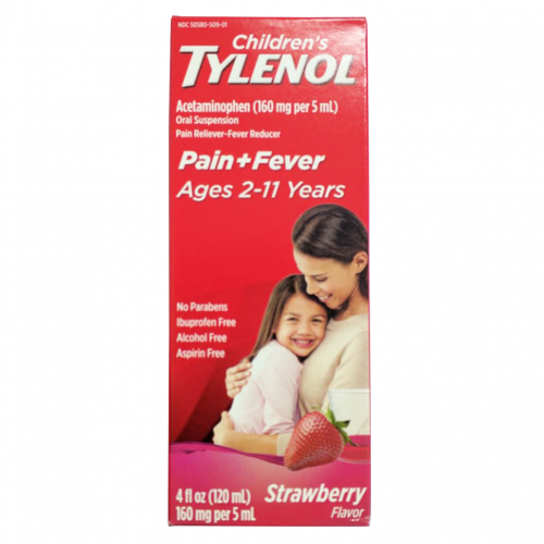 Tylenol Children's Elixir Liquid Strawberry 4OZ Pharma
