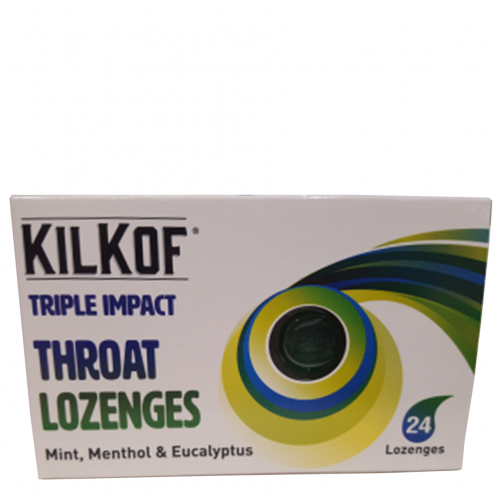 Kilkof Triple Impact Throat Lozenges (Mint, Menthol & Eucalyptos) 24S