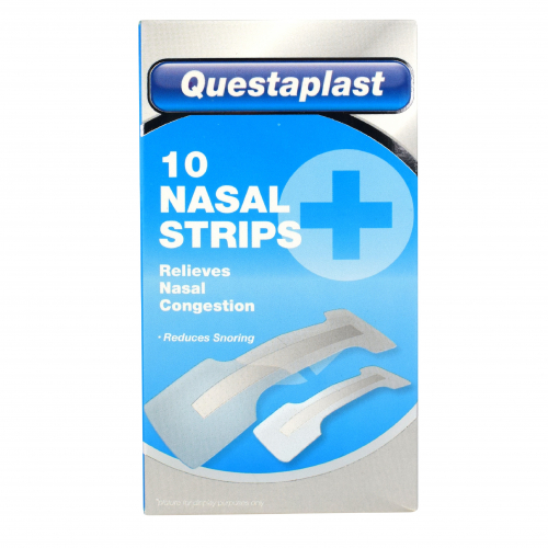 Questaplast Nasal Strips (Reduces Nasal Congestion & Snoring) 10S
