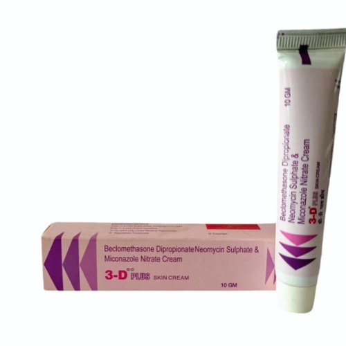 3-D Plus (Miconazole+ Fluocinolone + Neomycin) Cream 10G