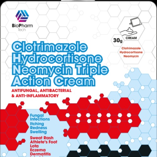 Clotrimazole Hydrocortisone Neomycin Triple Action Cream 30g