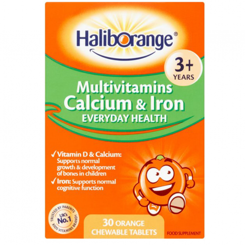 Haliborange Kids Multivitamins, Calcium & Iron Chewable Tablets 30S