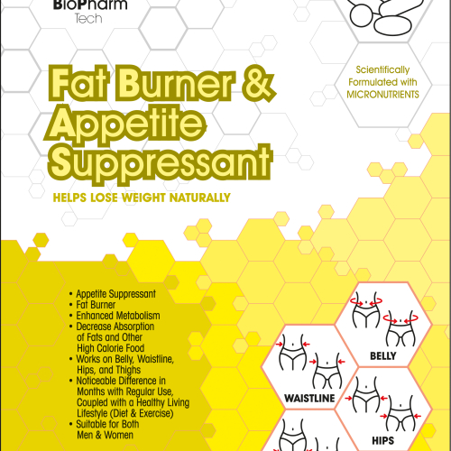 Fat Burner & Appetite Suppressant Capsules 7S X 10 Pouches