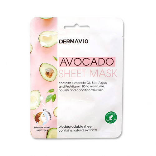 Derma V10 Avocado Sheet Mask 1S
