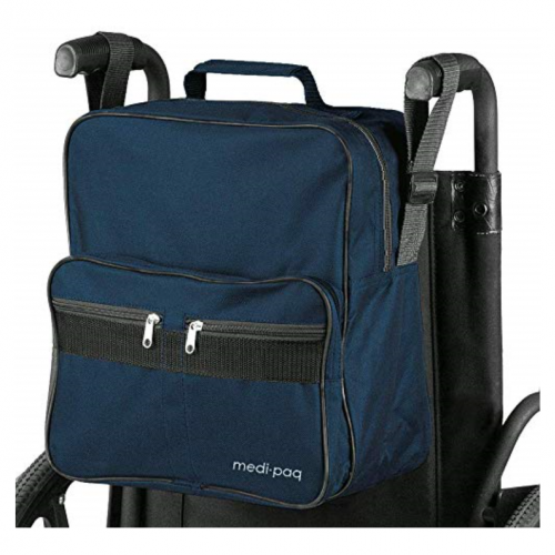 Deluxe Wheelchair Bag - Attaches to The Handles to Provide Useful and Convenient Storage (NAVY BLUE) 1S