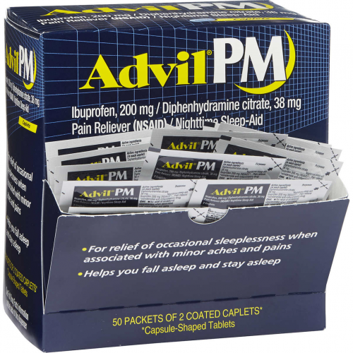 Advil PM Caplets Pouch 50 X 2'S