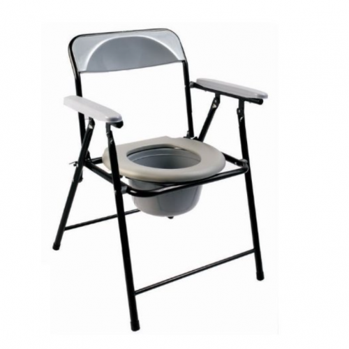 Commode Chair - Folding Lighweight with Top Loading Easilty Removable Pot 1S