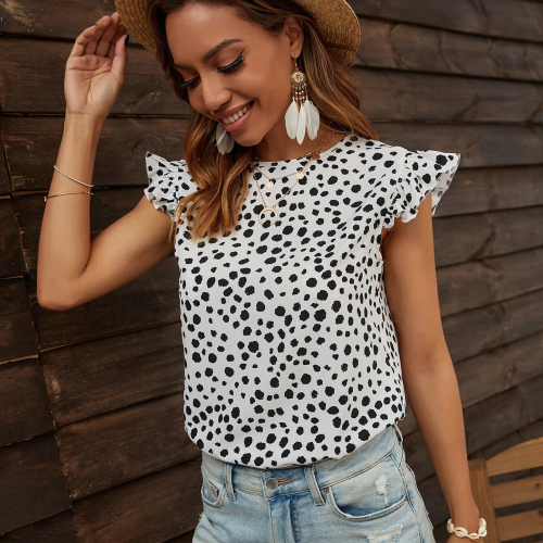 Black and White Sleeve Blouse (Large/US 10-12/UK 14-16/EU40-42)