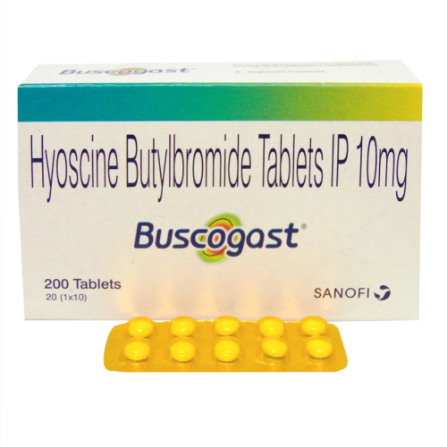 Buscogast (Hyoscine Butylbromide & Paracetamol) Tablets 10MG (20x10) 200S