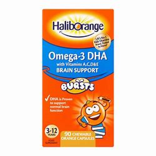 Haliborange Omega-3 DHA with Vitamins A, C, D & E Brain Support Capsules 45S
