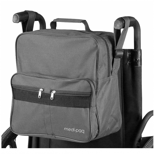 Deluxe Wheelchair Bag - Attaches to The Handles to Provide Useful and Convenient Storage (GREY) 1S