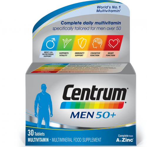 Centrum Men 50+ Multivitamins/Minerals Tablets 30S
