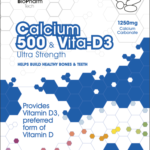 Calcium 500 & Vita-D3 Ultra Strength Tablets 10S X 10 Pouches