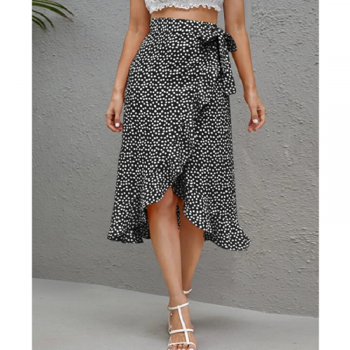 Black Wrap Skirt (Medium/US 6-8/UK 10-12/EU 36-38)