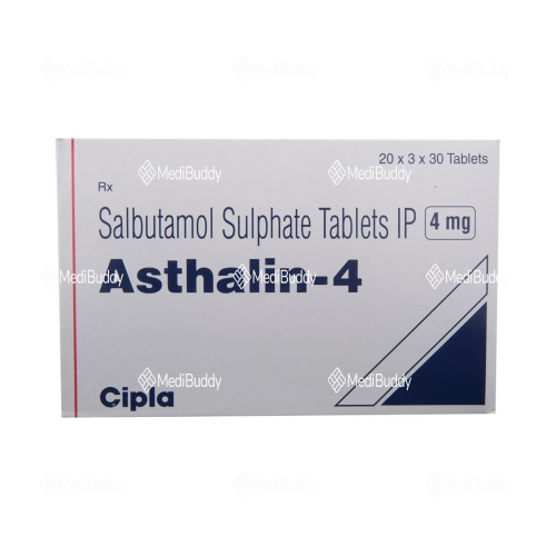 Asthalin (Salbutamol) 4mg Tablets (20x3) 30S - CIPLA