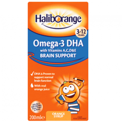 Haliborange Omega-3 DHA with Vitamin A,C,D & E Brain Support Syrup 300ML
