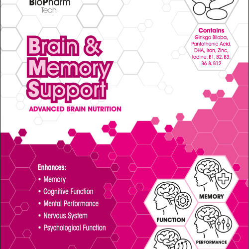 Brain & Memory Support Tablets 7S X 10 Pouches